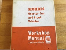 Morris Minor quarter ton  6-cwt workshop manual, original Factory Manual 
