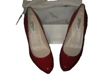 lk bennett  red patent leather court shoes new size 5.5 3inch heel box&dbag