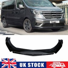 FRONT BUMPER LIP GLOSS BLACK SPLITTER SPOILER FOR RENAULT TRAFIC VAUXHALL VIVARO