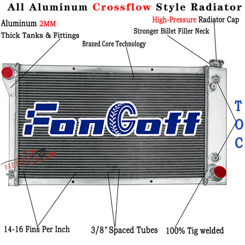 Rows aluminum radiator fit - aluminum,
