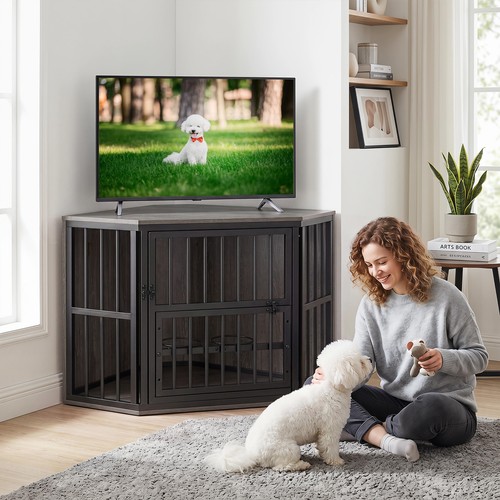 Wooden dog house corner - dog,