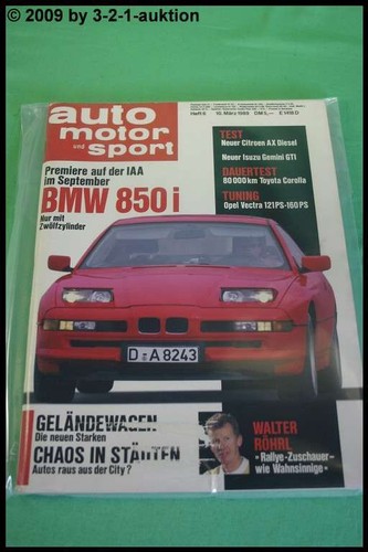 Ams bmw 850i - 6/89, mercedes