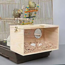 Pet Bird Hang Nest Box Parrot Cockatiel Breeding Wood Birdhouse Lovebird House
