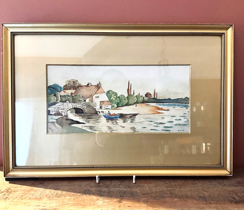 Vintage framed original - vintage,