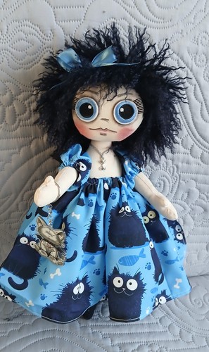 Hand made gothic doll - made, "15