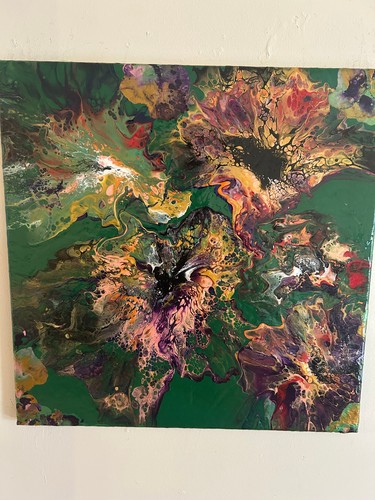 Original acrylic pour painting - original,