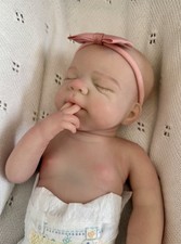 New 100% Full Silicone Reborn Doll - Weighted Newborn Girl - Soft - Flexi - 