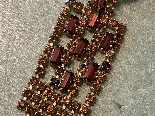 Vintage amber topaz rhinestone - vintage,