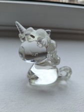Homemade Resin Cartoon Unicorn Ornament Statue Figurine Clear Colour Gift New