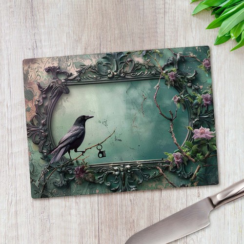 Black crow gothic dead mirror - crow,