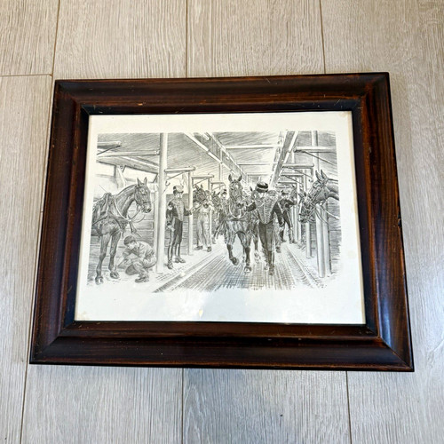Framed illustration print - framed,