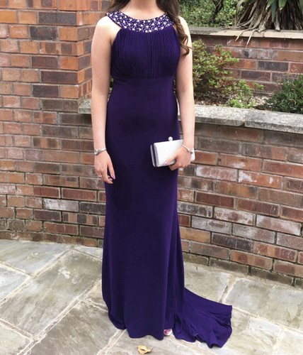 Backless purple prom - prom, dress