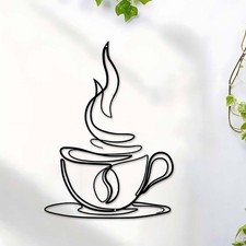 Coffee Cup Metal Wall Art Wall