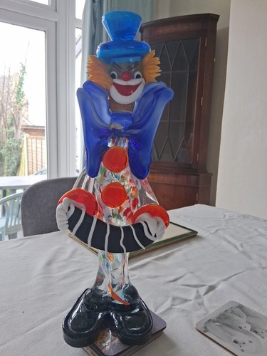 Murano glass clown figurine - murano,