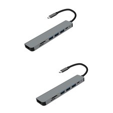 2pcs 7 Ports USB Hub Slots