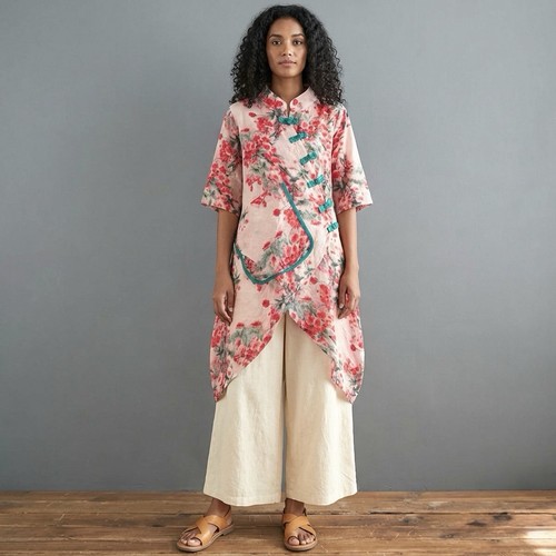 Ladies arty floral print - arty,