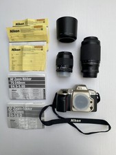 Nikon F60 Camera Kit + 2 Nikkor Zoom Lenses - Vintage 35mm Film Kit - Working