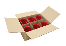 Six Mug Cardboard Boxes Postal Packaging Mailing Shipping Cartons With Dividers