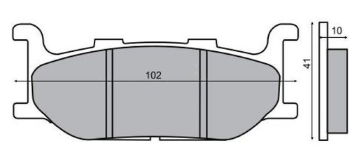 Front brake pads yamaha - front,