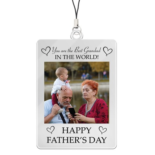 Personalised grandad keyring - personalised,