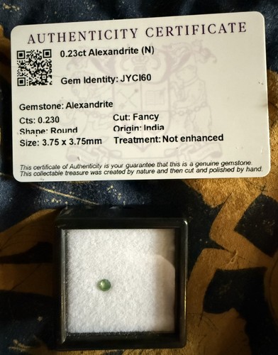 25ct alexandrite certified - alexandrite, (certified