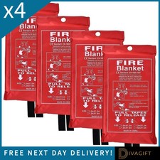 4 x LARGE FIRE BLANKET –