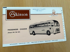 ATKINSON  BUS / COACH  BROCHURE - PASSENGER - MODEL PM 746 HF -1963