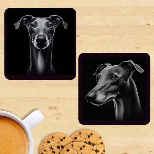 Greyhound coasters set 2 - greyhound,