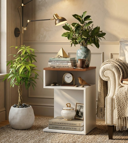 Side table storage shelf - side, s