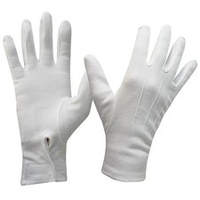 White military parade gloves - white,