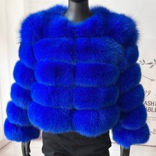 ⭐Women Luxury Fluffy Faux Fox Fur Coat Jacket Short Cardigan Winter Warm Outwear
