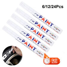 6/24X White Paint Pen Permanent Oil Based Car Tyre Tire Metal Marker Waterproof