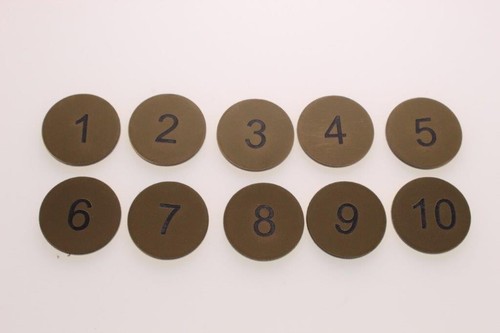 30mm engraved discs - 1, to