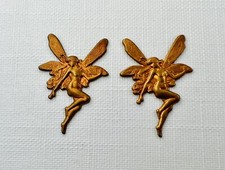 2 Large Vintage Fairy Stamping