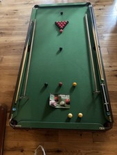 Snooker Table 6'. by 3' To Be Placed On A Table Including Balls And Cues