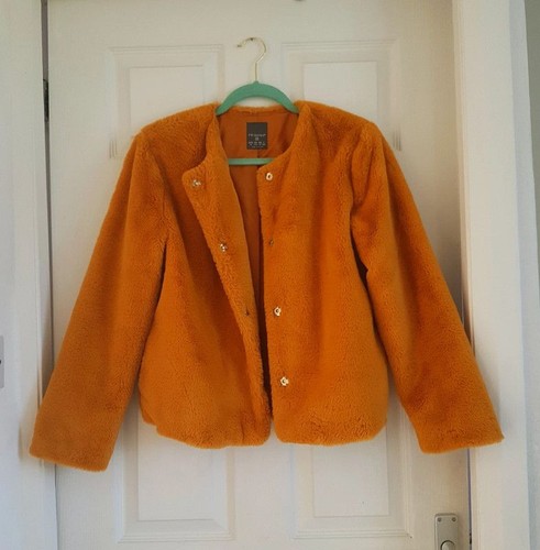 Womens mustard furry - furry, cardigan