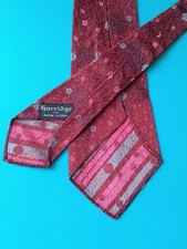 Vintage 1950's, Red, Harridge Inc New York, Patterned Tie