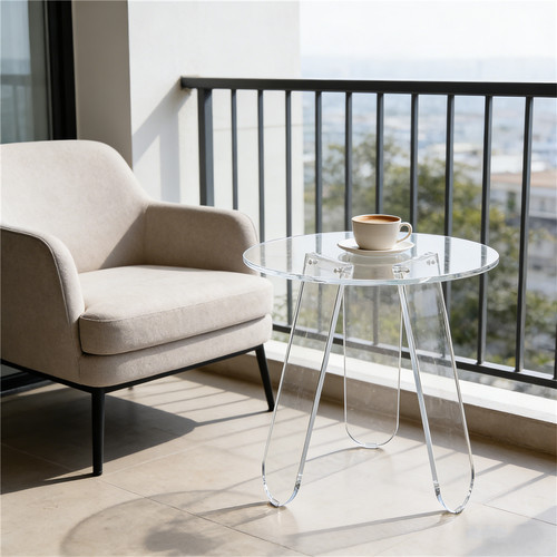 Round acrylic coffee - 18”,