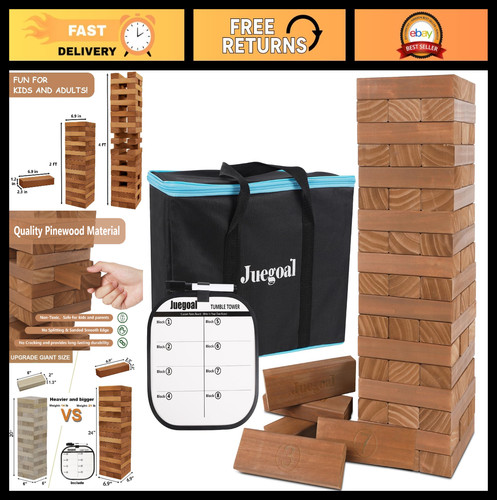 Giant piece wooden tumble - 54-piece,