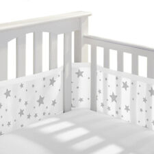 2Pcs Breathable Mesh Cot Liner Baby Crib Rail Cover Nursery Breathable Liner UK