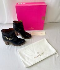 MULBERRY Ladies Leather Boots Black EU37 UK4.5