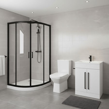 Black quadrant shower - black,