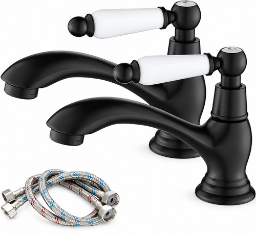 Victorian basin pillar taps - basin,