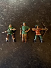 Joblot 3 Used Robin Hood Figures Archer Bowman Vintage Toy Bulk UK