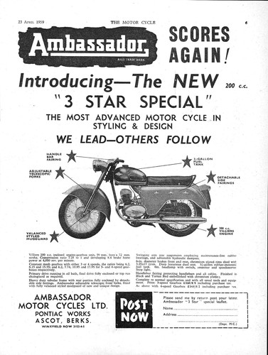 1959 advert for ambassador - for,