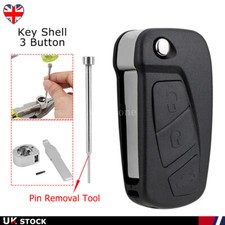 Replacement 3 Button Flip Key Case for Ford KA MK2 2008-2016 Remote Fob Shell