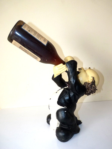 Drinking waiter wine bottle - waiter,