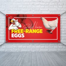 PVC Banner Free Range Eggs