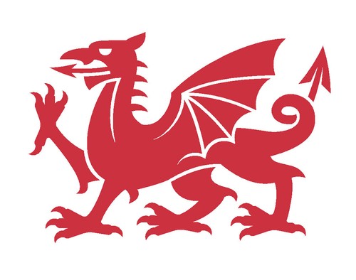 Welsh dragon sticker decal car - dragon, sticker/decal