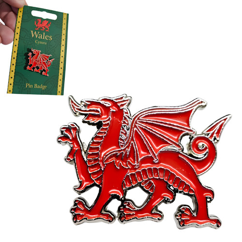 Welsh dragon red enamel - welsh,